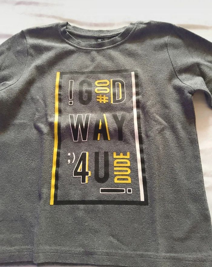 Tee-shirt manches longues gris - photo numéro 2