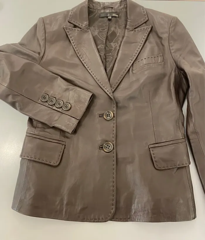 Veste en cuir véritable