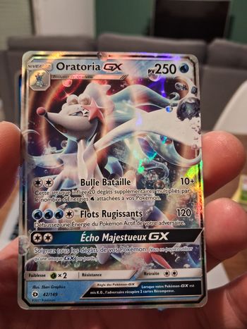 Carte Pokemon Oratoria GX 42/149 Holographique