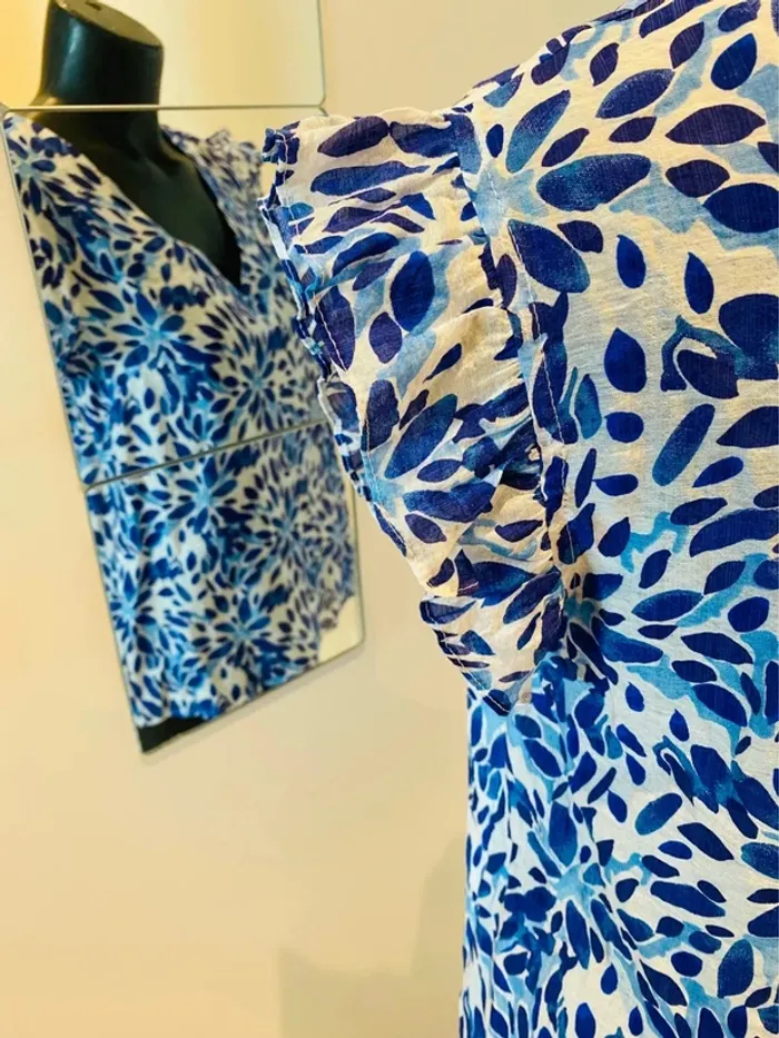 Blouse femme bleu T38/40 neuf - photo numéro 4