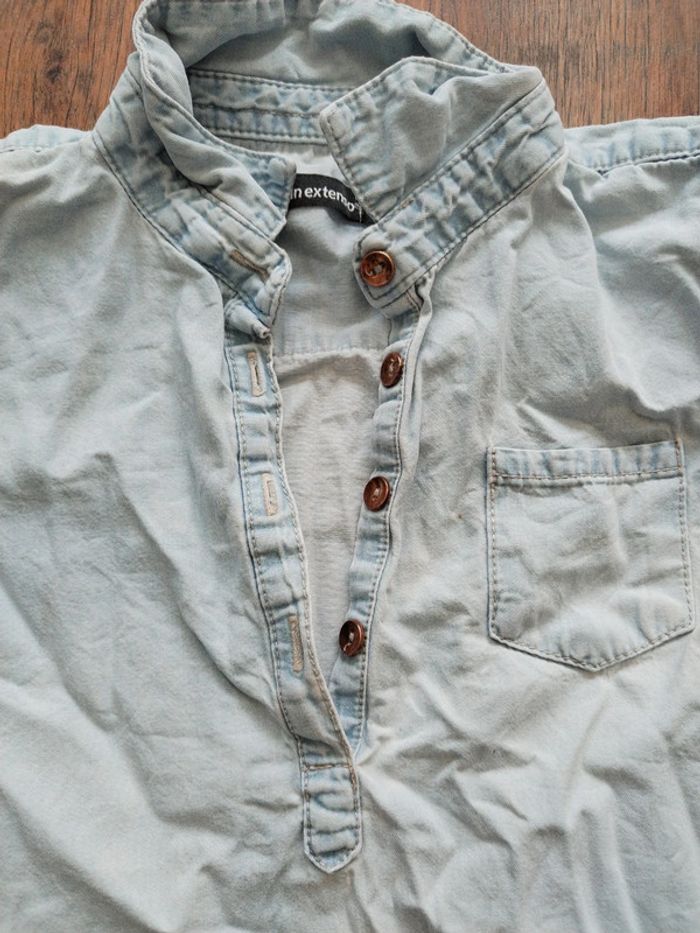 Tunique en jeans bleu ciel - photo numéro 2