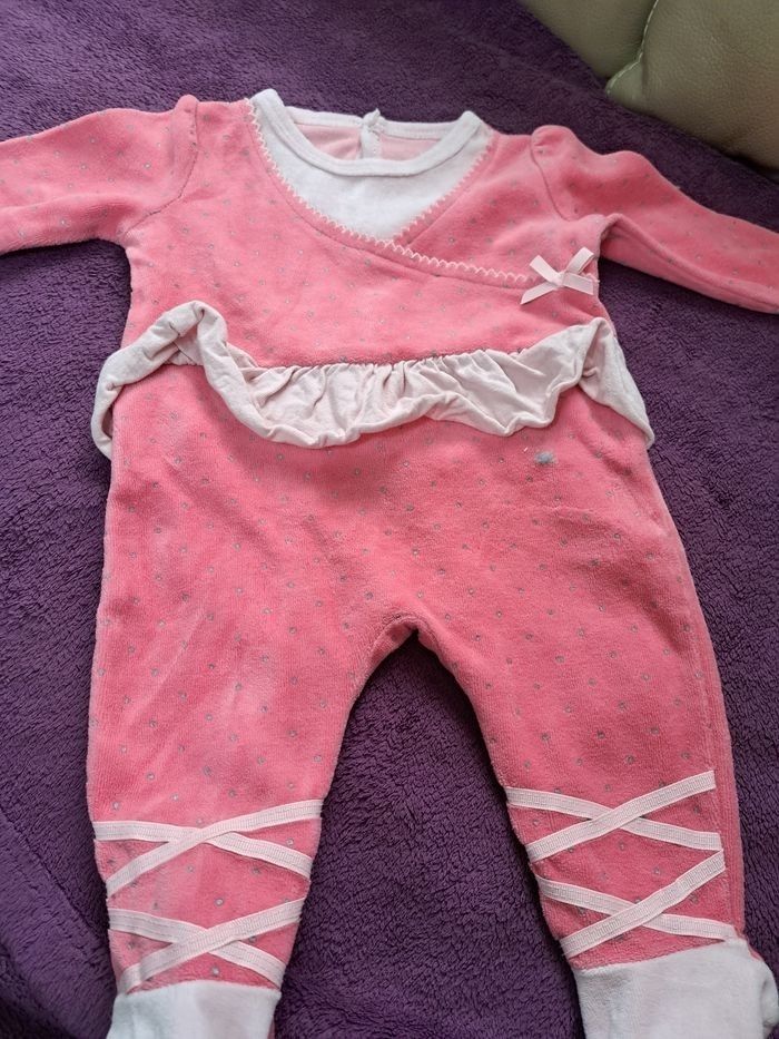 Lot de 5 pyjama hiver bébé fille 3 mois - photo numéro 2
