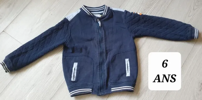 Gilet 6ans garçon bleu marine - photo numéro 2