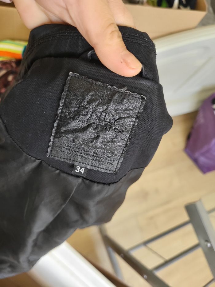 Perfecto femme noir et gris taille 34 ONLY - photo numéro 5