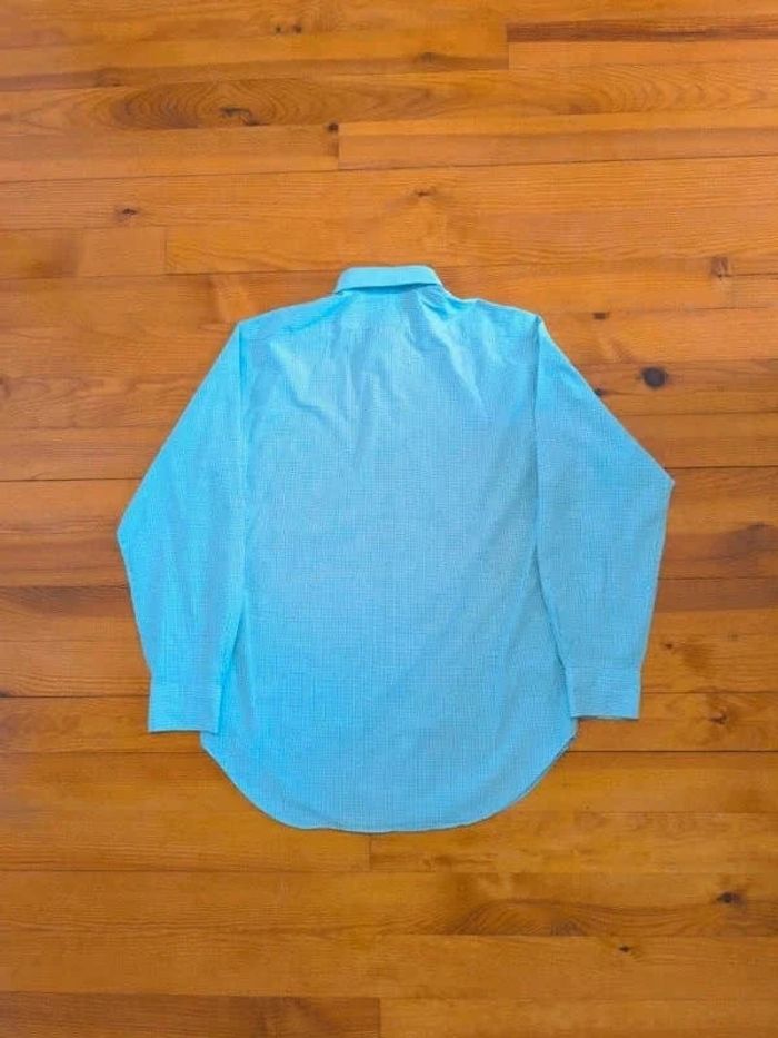 Chemise à carreaux - Ralph Lauren - Andrew - Logo brodé marine - Blanc, bleu, marine - Taille M - photo numéro 4