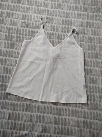 Débardeur écru crème col v dos décolleté dentelle Shein taille XS 34