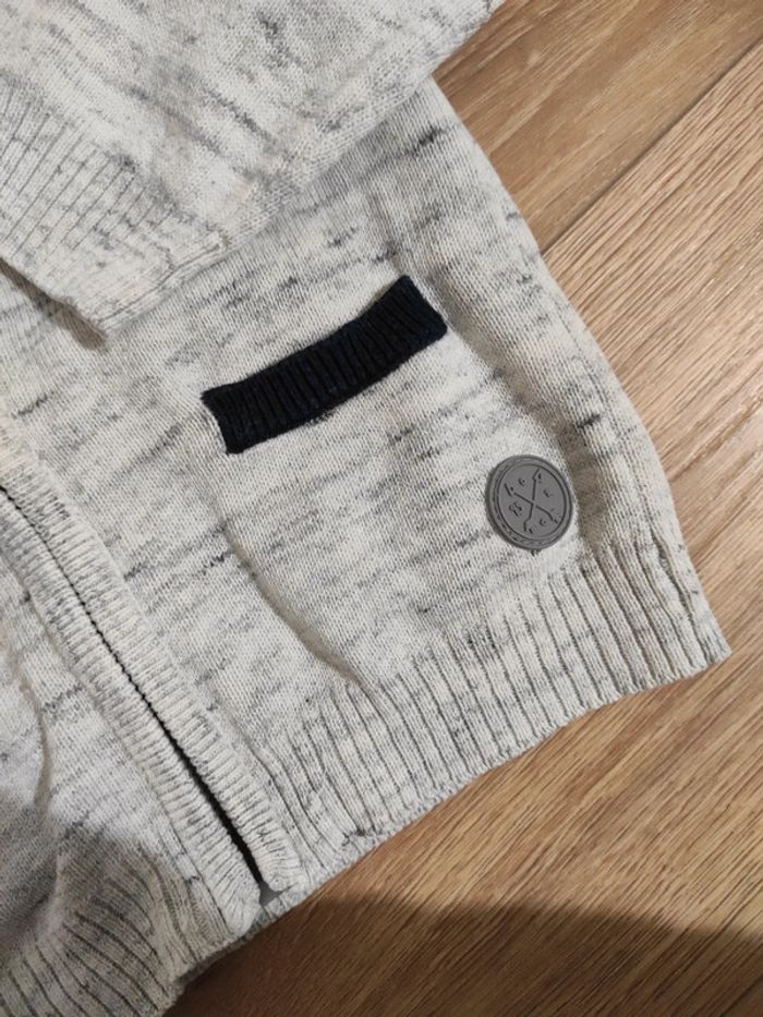 Gilet zippé gris chiné Orchestra taille 9 mois - photo numéro 3