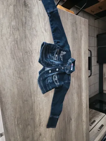Ensemble Robe en jean fille + veste en jean  Taille 8 ans marque sans marque