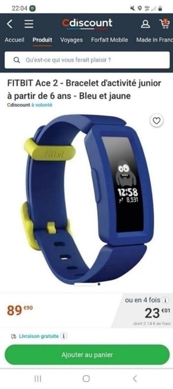 Bracelet Connecté Fitbit Ace 2.