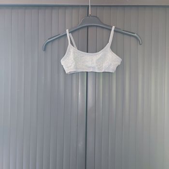 Brassière 12 ans Kiabi grise a pois