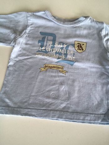 T-shirt bébé Je suis chevalier 9M