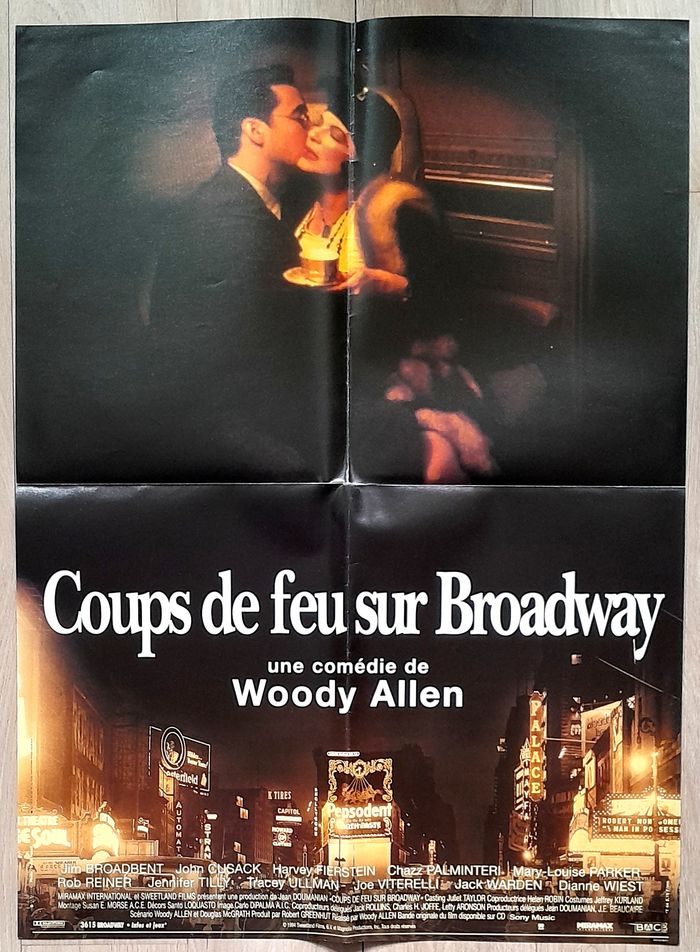 Affiche film cinéma coups de feu sur Broadway Woody Allen