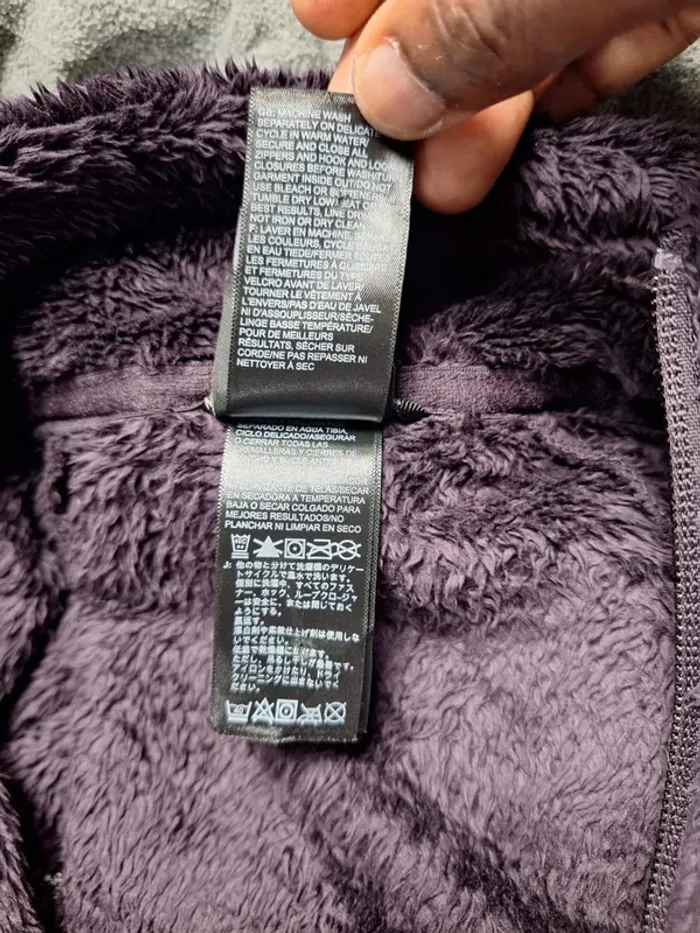 Veste polaire The North Face femme M – Mauve prune – style osito furry (615) - photo numéro 13