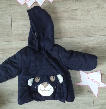 Manteau 3 mois bleu marine