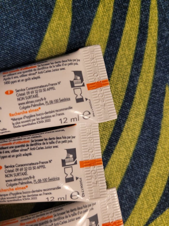 Lot de 4 tubes elmex enfant petit format dentifrice - photo numéro 5