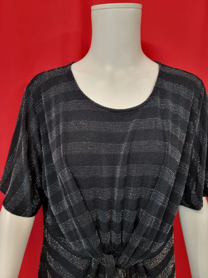 Blouse fluide noire * taille 4 * strass - photo numéro 2