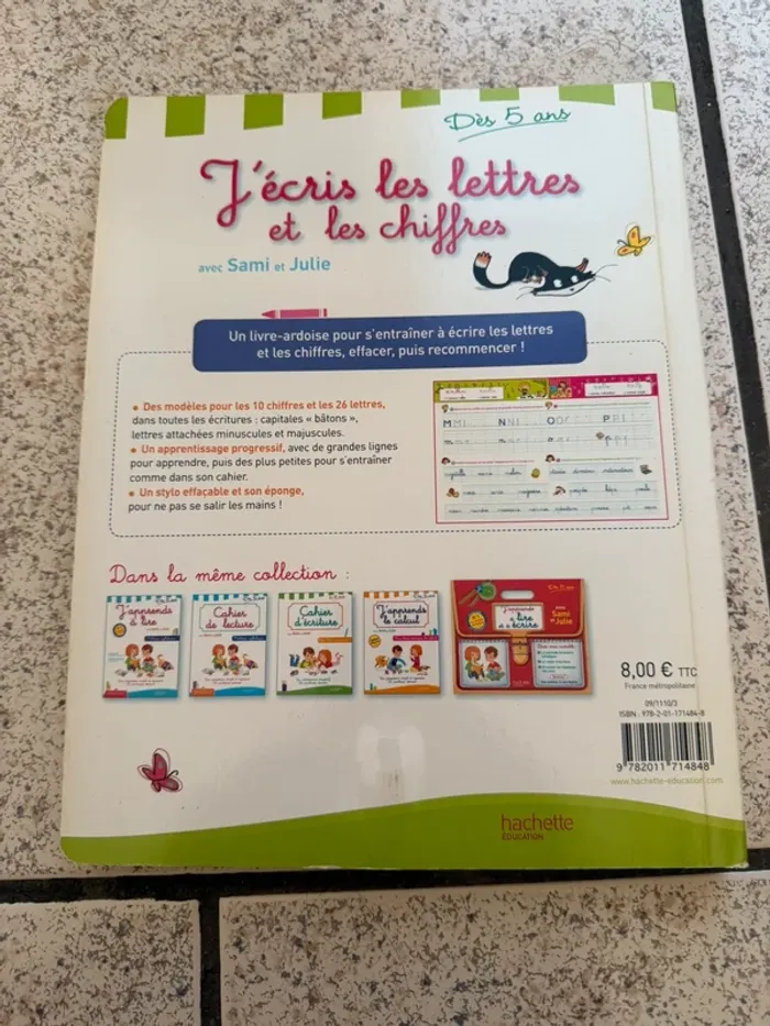 Livre ardoise j’écris les lettres et les chiffres - photo numéro 3