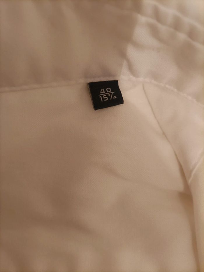 Ensemble chemise blanche + pantalon en madras – Taille 40 - photo numéro 5