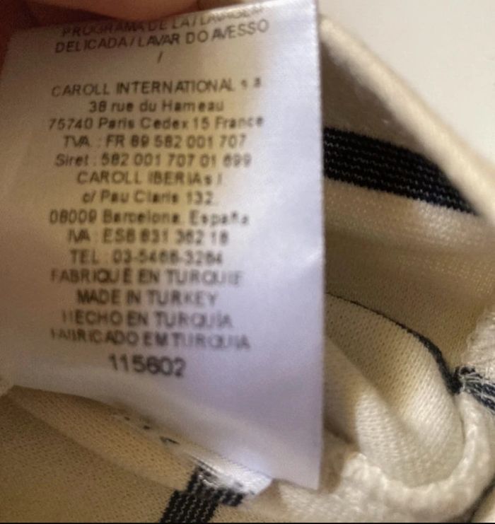 Tee shirt à rayures caroll taille 36 - photo numéro 4
