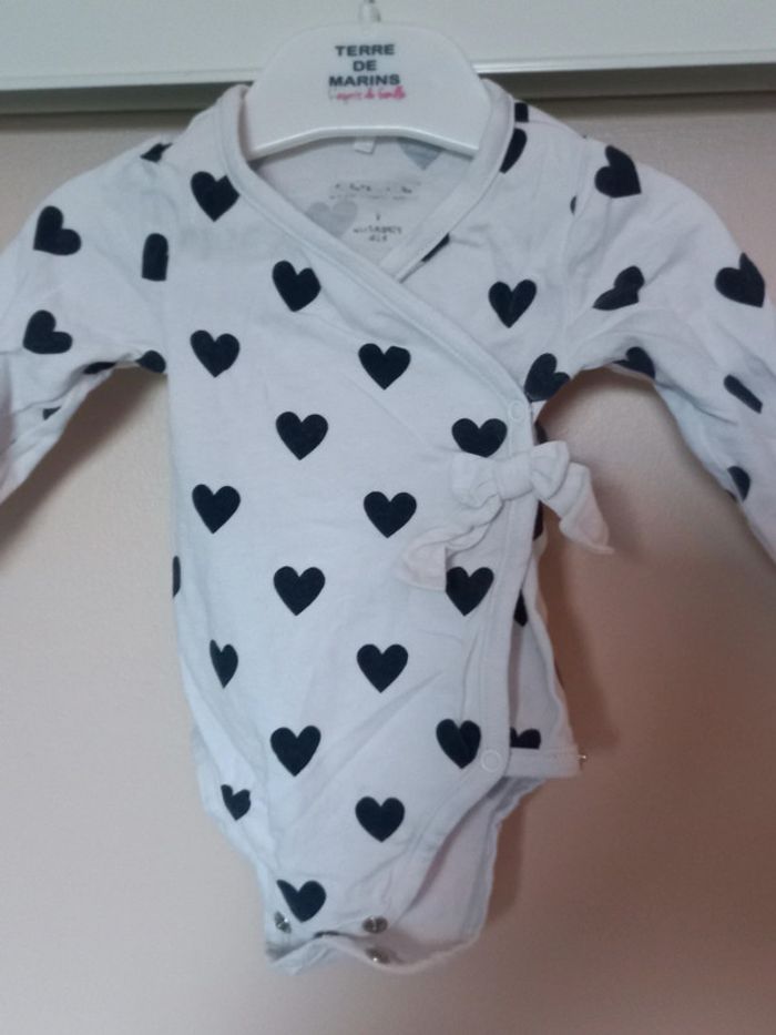Body manches longues cœurs