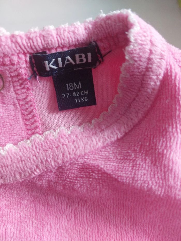 Pyjama en velours rose Kiabi Taille 18 mois - photo numéro 4