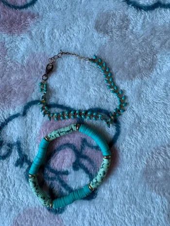 Lot de 2 bracelets bleus