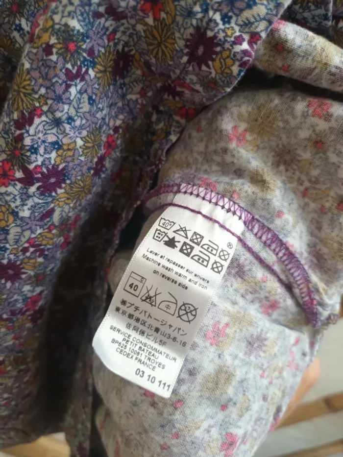 Robe fleurie Liberty Petit Bateau 3 ans 94 cm - photo numéro 4