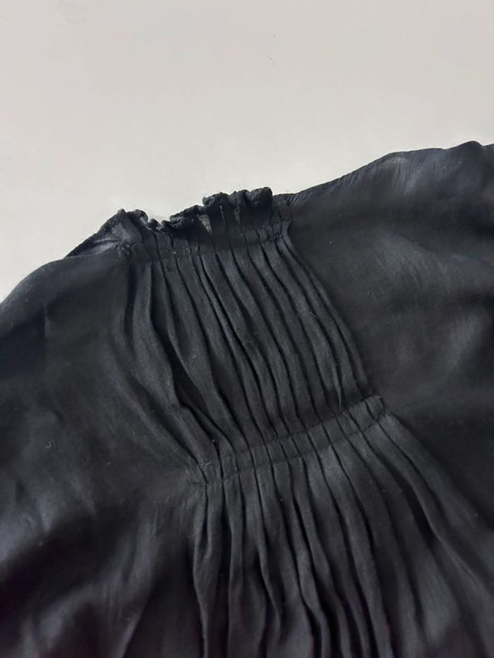 Haut noir froncé à manches 3/4 – Taille S - photo numéro 8
