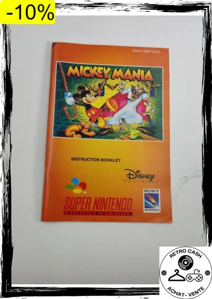 Boite et notice Super Nintendo Snes - Mickey Mania eur sans jeu - photo numéro 2