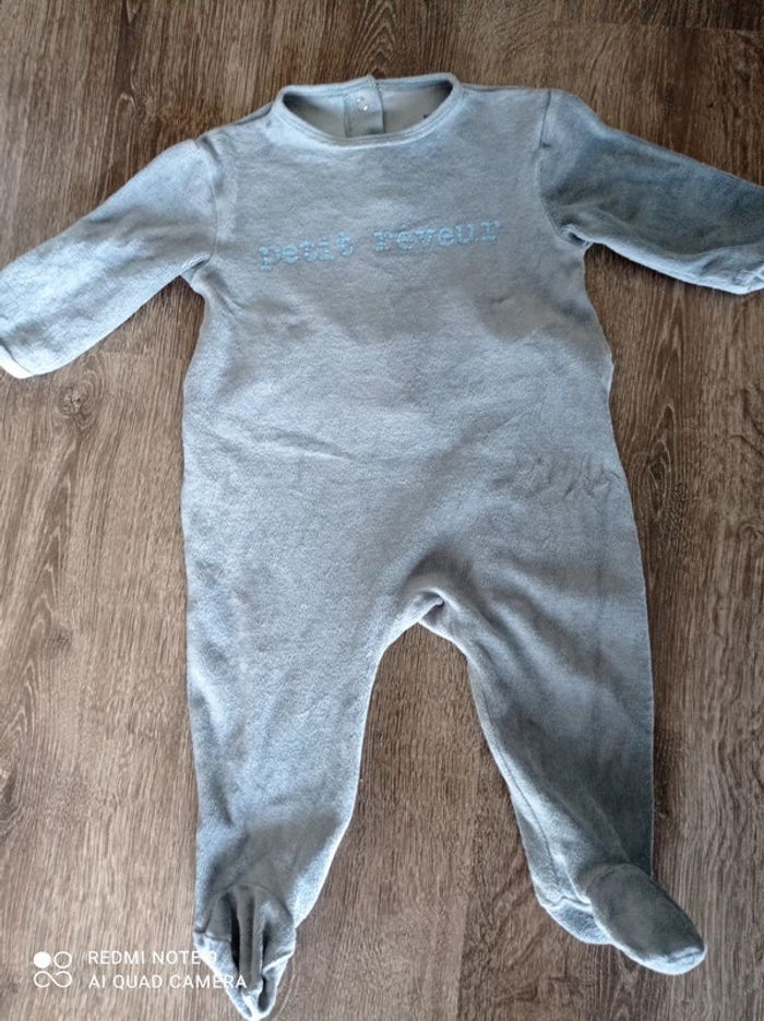 Pyjama bleu gris
