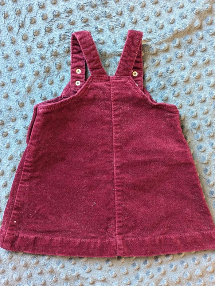 robe salopette bébé obaibi - velours épais - taille 3 mois - neuve - photo numéro 4