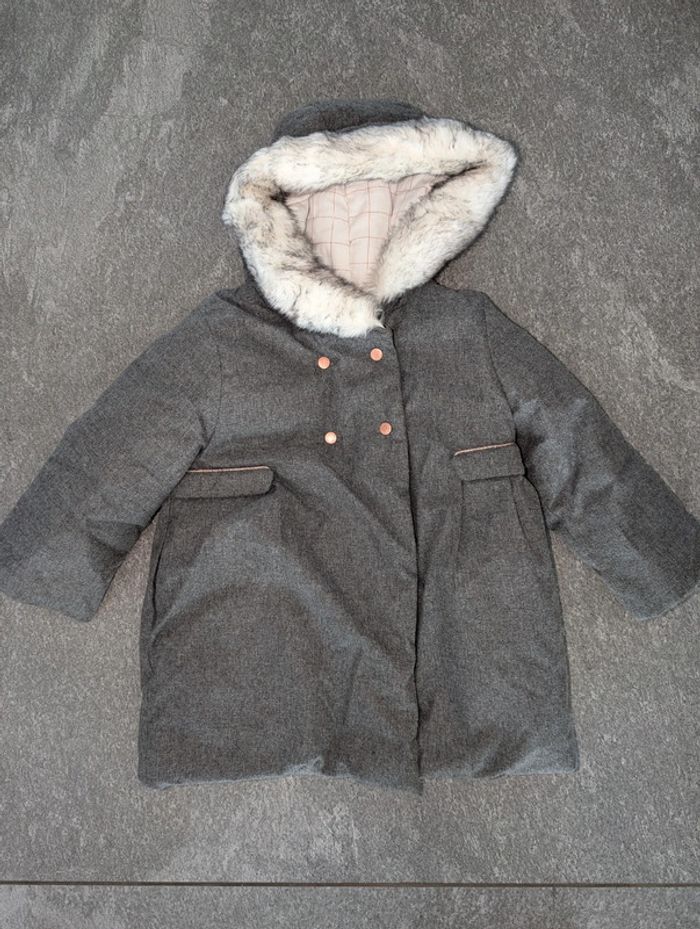 Manteau à capuche chaud fille 3 ans comme NEUF