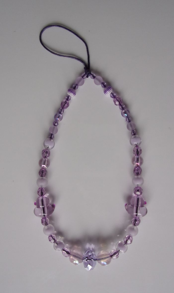 Cordon bracelet déco pour portable canard Violet