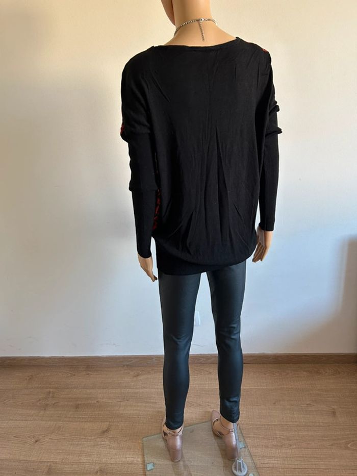 Pull rouge et noir Morgan taille M jamais porté - photo numéro 10