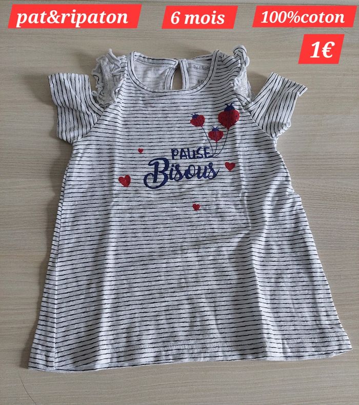T-shirt Pat&ripaton fille 6mois - photo numéro 1