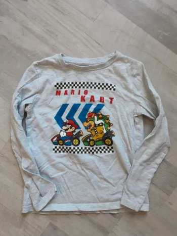 T-shirt manches longues Mario Kart taille 8 ans