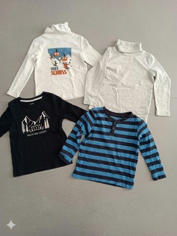 Lot de 4 T-shirts manches longues garçon