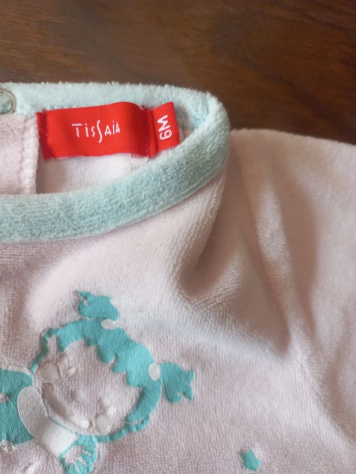 Pyjama rose "j'aime les câlins" Tissaia 6mois - photo numéro 4