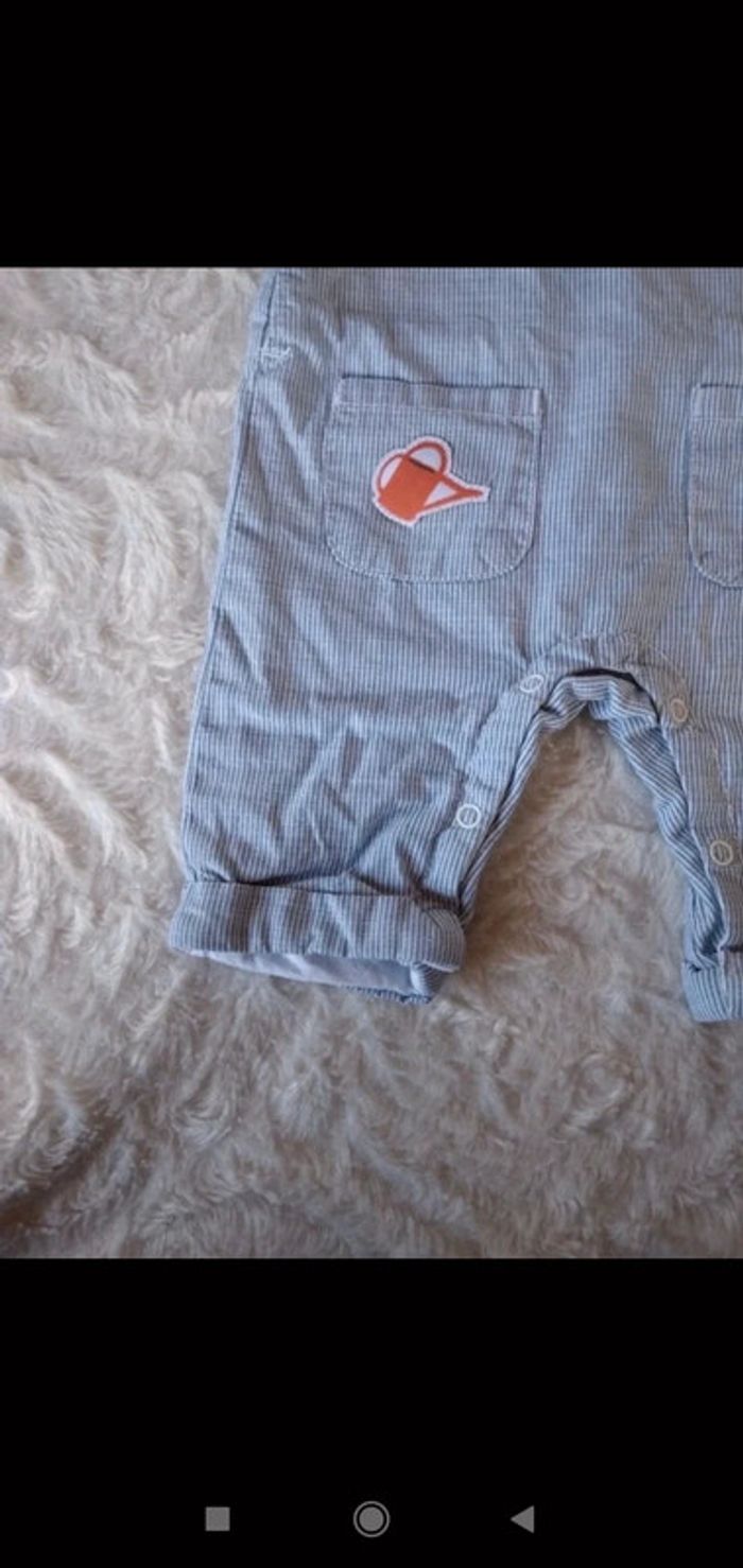 Salopette doublée Garçon 0/1 mois La famille potager Taupe La compagnie des petits 100% coton - photo numéro 6