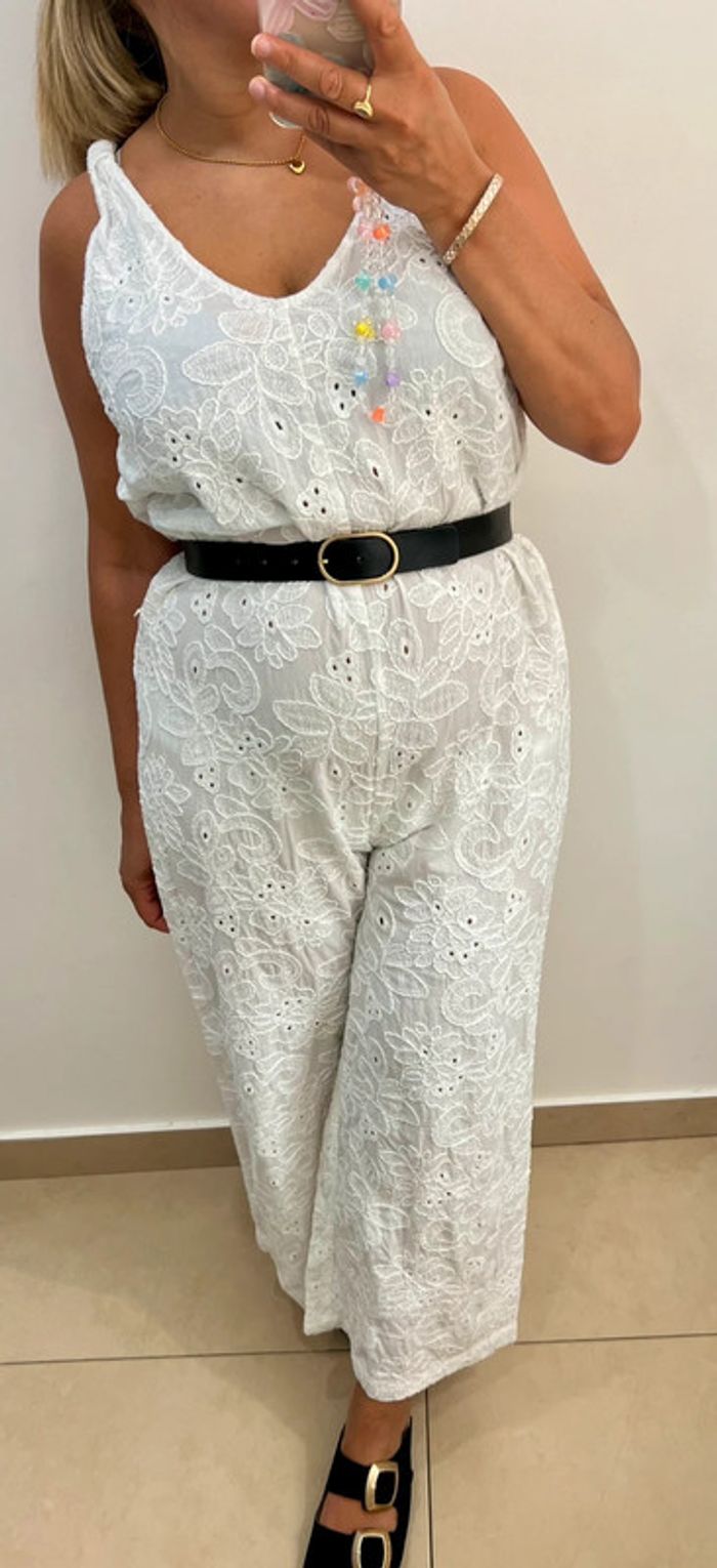 Combinaison Brodée Blanche Zara Taille L