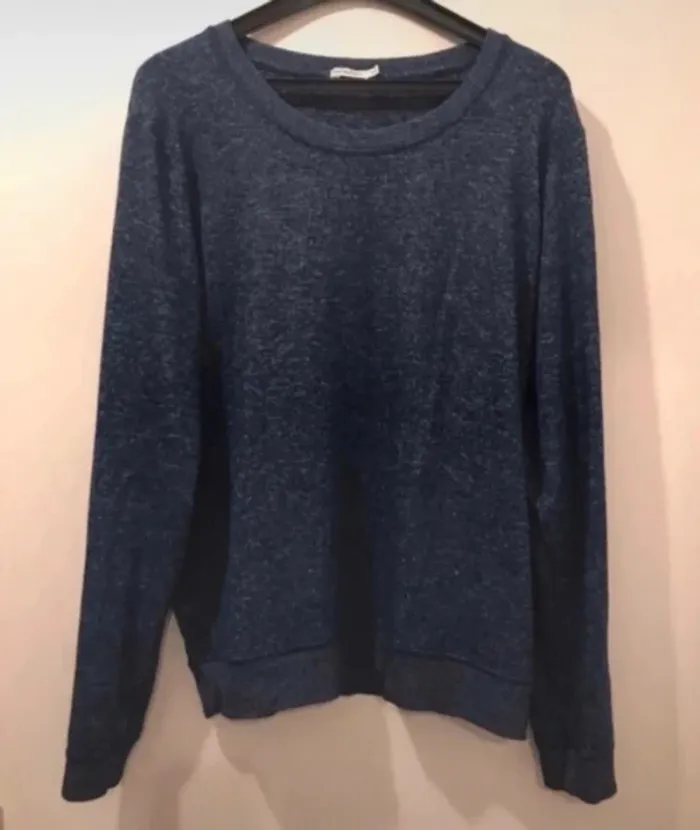 Haut pull été femme Monoprix bleu marine manches longues taille 44