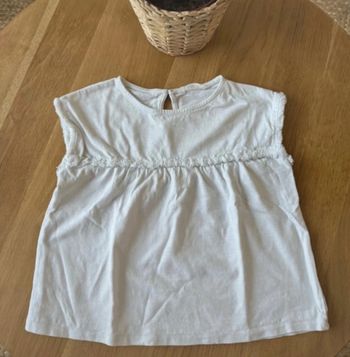 T-shirt blanc Mango Kids fille 5/6 ans