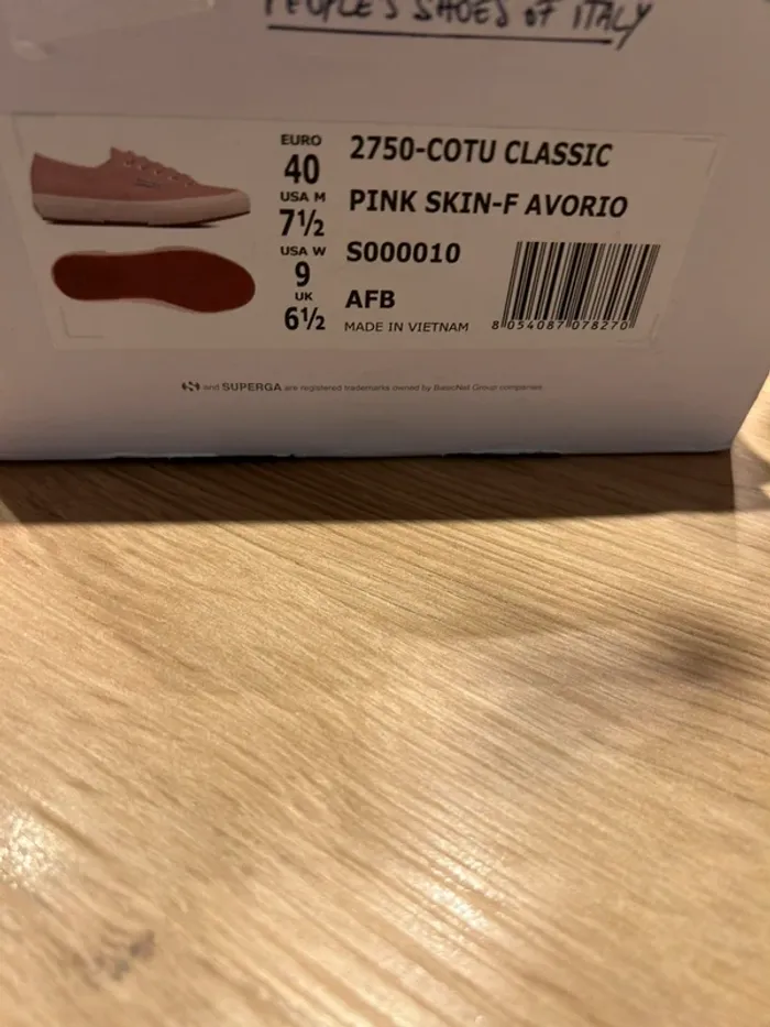 Baskets Superga rose poudré P.40 Neuves - photo numéro 7
