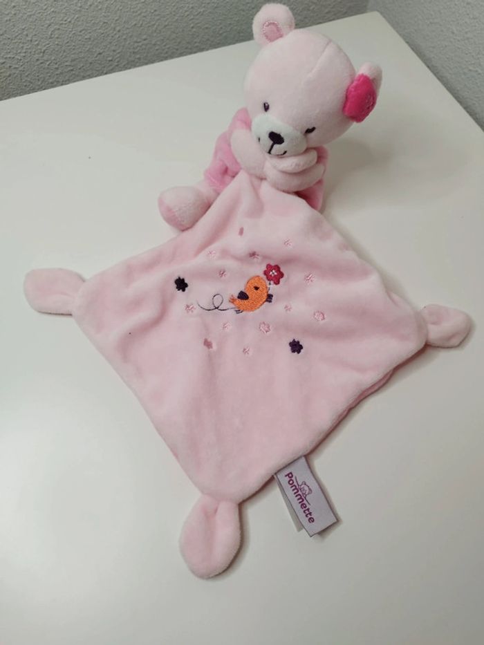 Doudou Ours rose Pommette - photo numéro 3