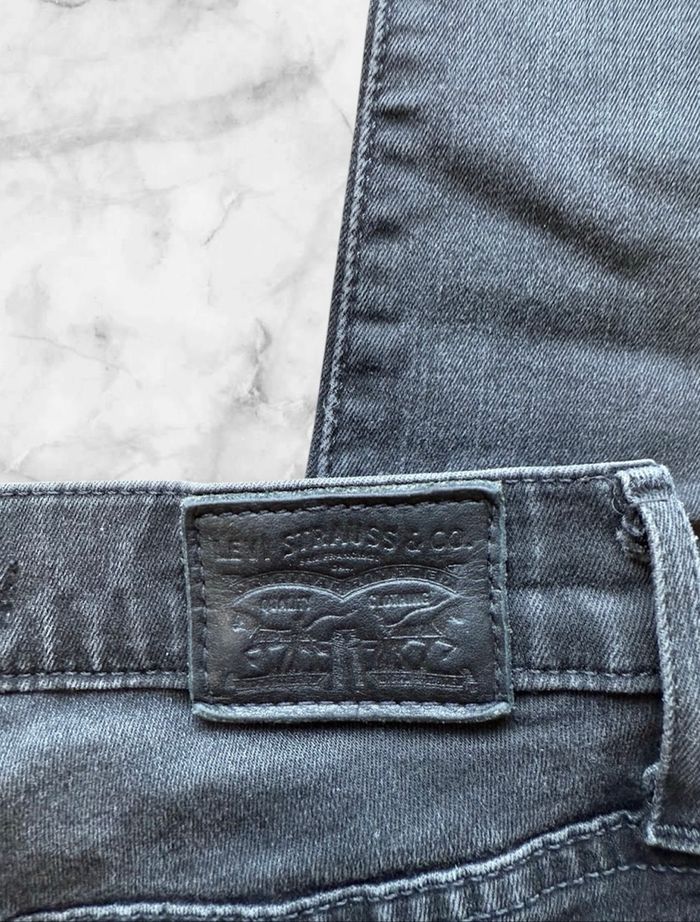 Jean slim taille haute gris foncé levi’s taille 34 XS - photo numéro 4