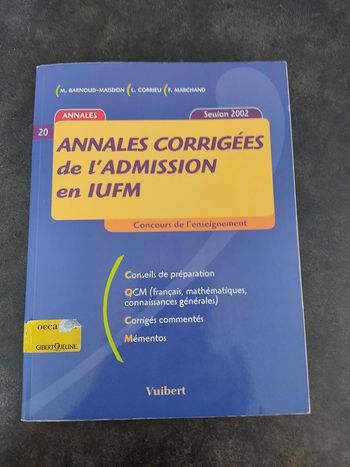 Annales corrigées iufm session 2002