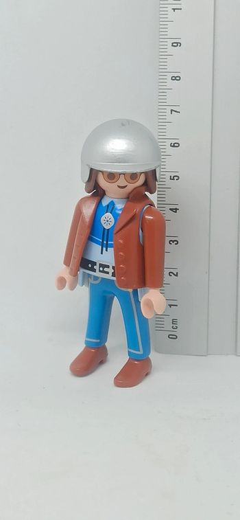 Homme pilote de moto motard biker avec casque playmobil