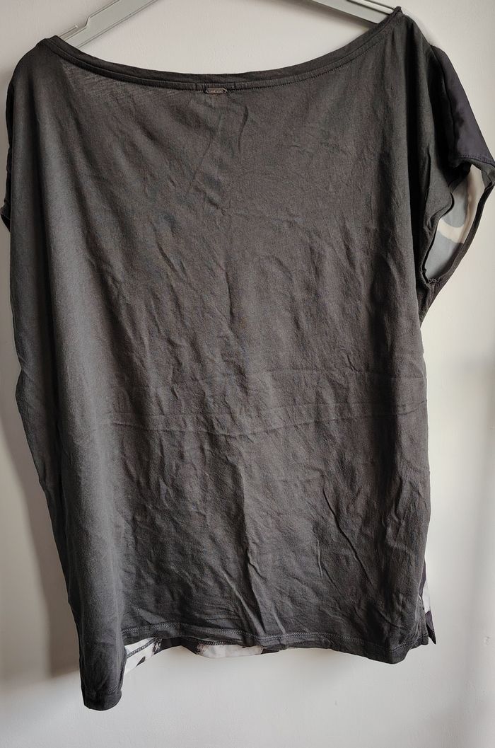 T-shirt oversize gris à message – IKKS - photo numéro 4