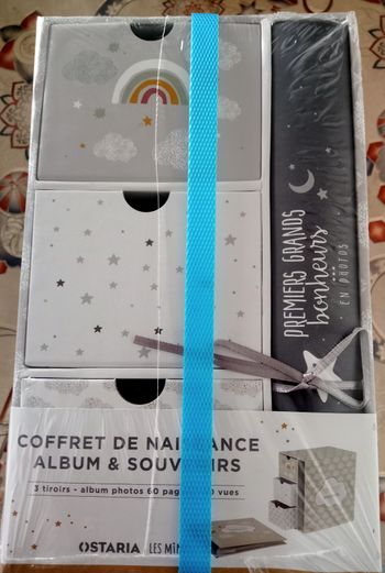 Coffret de naissance OSTARIA Les Minois – Album & souvenirs – Neuf