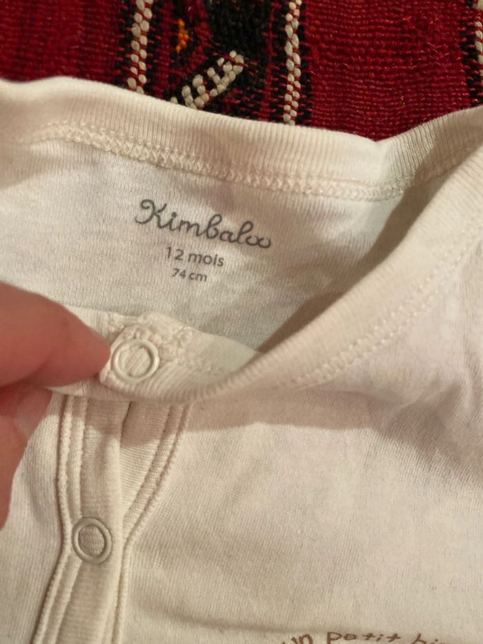 Pyjama ouverture avant mixte coton 12 mois 74 cm - photo numéro 4